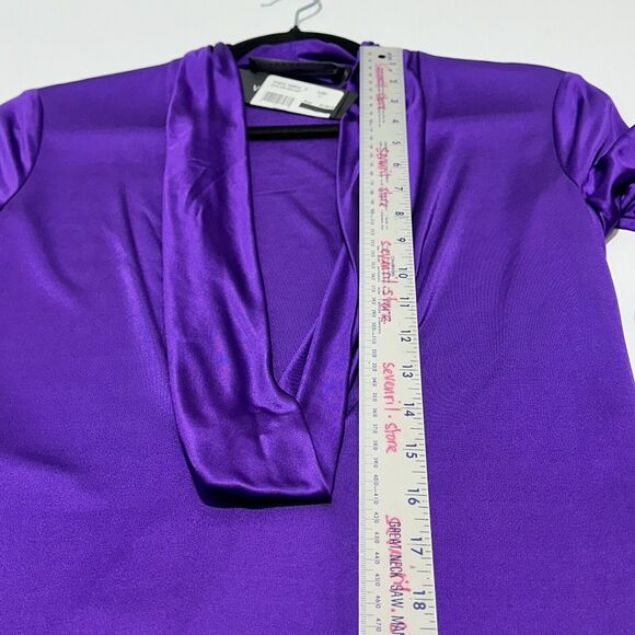 NWT Versace Runway 2023 Cowl Neck Draped Satin Maxi Dress Gown IT 42/US 6 - Picture 13 of 16